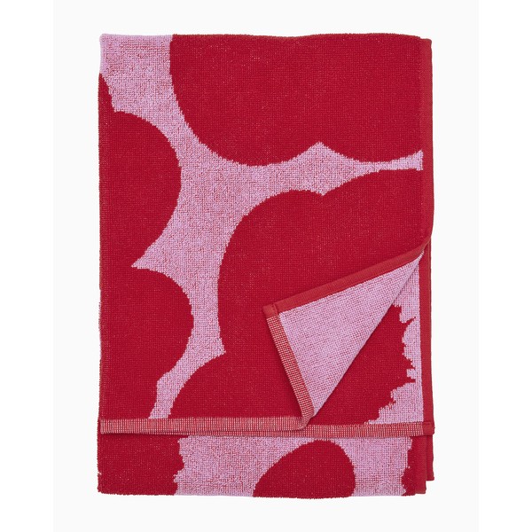 MARIMEKKO Unikko Terry Cotton Hand Towel (Red) – Floral Patterned