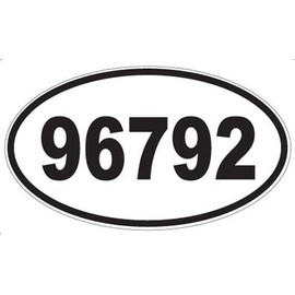 US Decal, Inc. Number 96792 Oval Sticker
