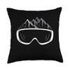 Ski goggles or snowboard goggles and mountains in background Throw