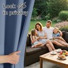 RYB HOME Outdoor Curtains for Patio Waterproof Tab Top Block