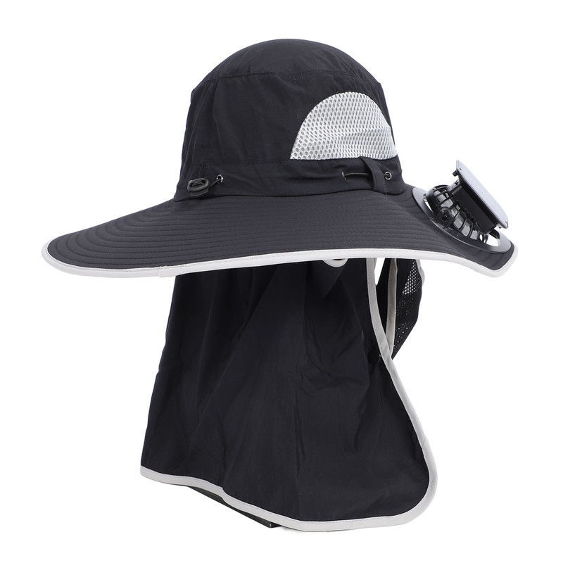 Wide Brim Solar Fan Hat Outdoor Fishing Sunscreen Quick Drying
