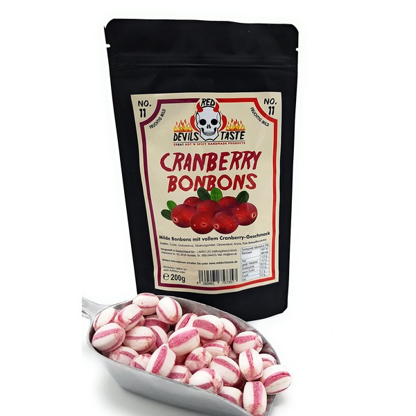 RED DEVILS TASTE Cranberry Candy - Mild - 200g RED