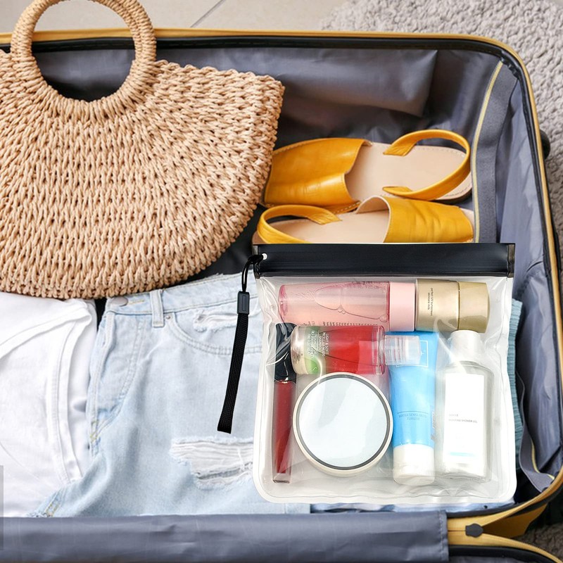 3PCS Clear Travel Toiletry Bags 20*20cm Clear Bags Tsa Approved