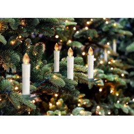 Houdlee LED Flameless Taper Candles with Remote Control and Removable Clips ,Flickering 4 Inches Birthday Candles ,Set of 10 Warm White Candle for Christmas , Chandelier, Mini Wedding Taper Candles