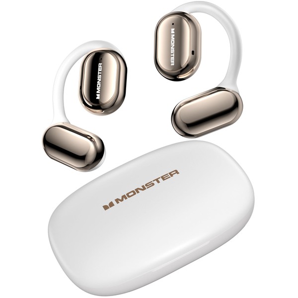 Monster Wireless Earphones, Bluetooth Earphones, Air Conductive Earphones, Non-Bone Conductive Earphones, Bluetooth 5.4 Earphones, Bluetooth Earphones, Open-Ear, ENC Noise Canceling, Large Diameter Driver, Up to 30 Hours of Playback, Hands-free Calling, 