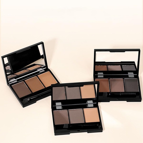 Brow Powder Kit – Long-Lasting 3-Color Brow Filler for Full,