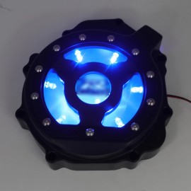 HONGK 2005-2008 Suzuki GSXR1000 Black w/ Blue LED Left Engine Stator Cover Guard