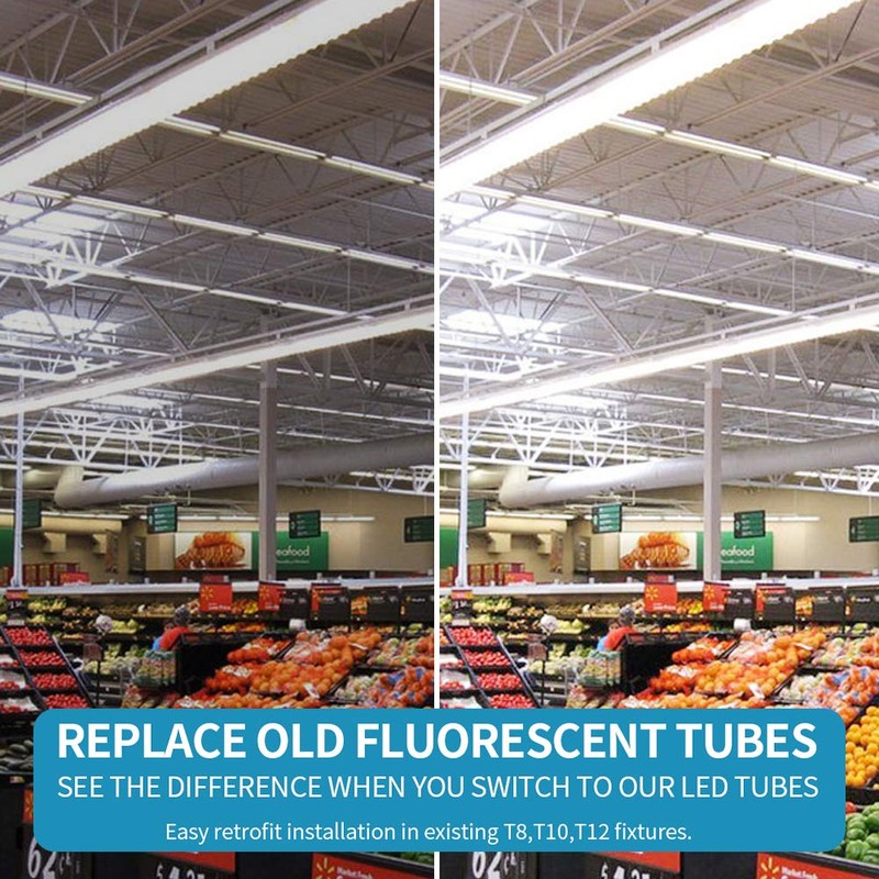 8FT LED Shop Light Fixture, T8 Integrated Tube Light Fixture,