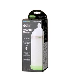 Adiri Nx Gen AD633SP Biberón Flujo Medio, 9.5 Oz - 281 mls, blanco, 6-9 meses