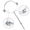 Beekeg Stove Pipe Holder, Mounting Clamp with Dowels, Throttle Valve,