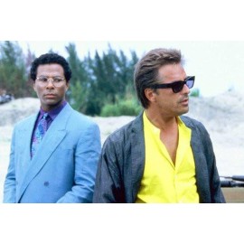 Don Johnson And Philip Michael Thomas In Miami Vice 5x7 photo