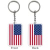 FHZJKJX 2 Pack USA American Flag Keychain US Key Ring-(USA)