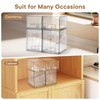 MINMUNJIU Baby Bottle Organizer, 4 Pack Clear Space-Saving Stackable Drawer
