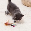 2pcs Feather Teaser Cat Toy, Cat Feather Toys,Interactive Cat Catcher