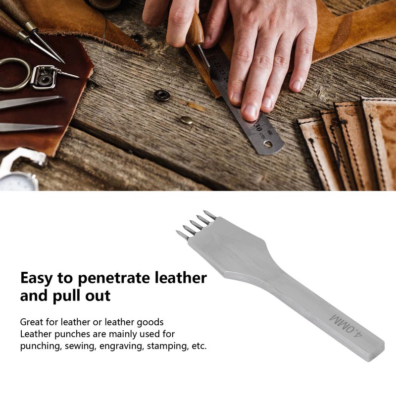 Leather Pricking Iron Round Cutting Mirror Polished High Speed Steel