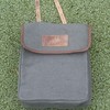 London Craftwork Medium Canvas + Leather Saddle/Handlebar/Frame Bag for Bicycles