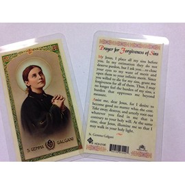 Holy Prayer Cards for The Prayer for St. Gemma Galgani Set of 2 in English.