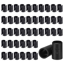 Kellarosses Wire Shelf Clips 50Pcs - for 1" Post Wire Shelving, Shelf Lock Clips Replacement (25 Pairs) (50, Black)