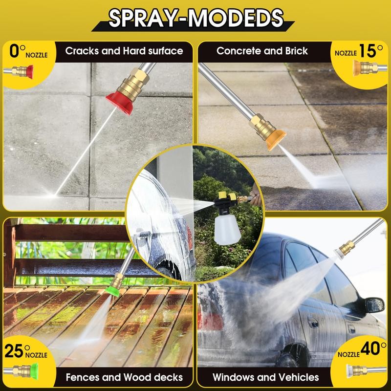SOARFLY Electric Pressure Washer, With self-priming function, 2600PSI, Max 1.76