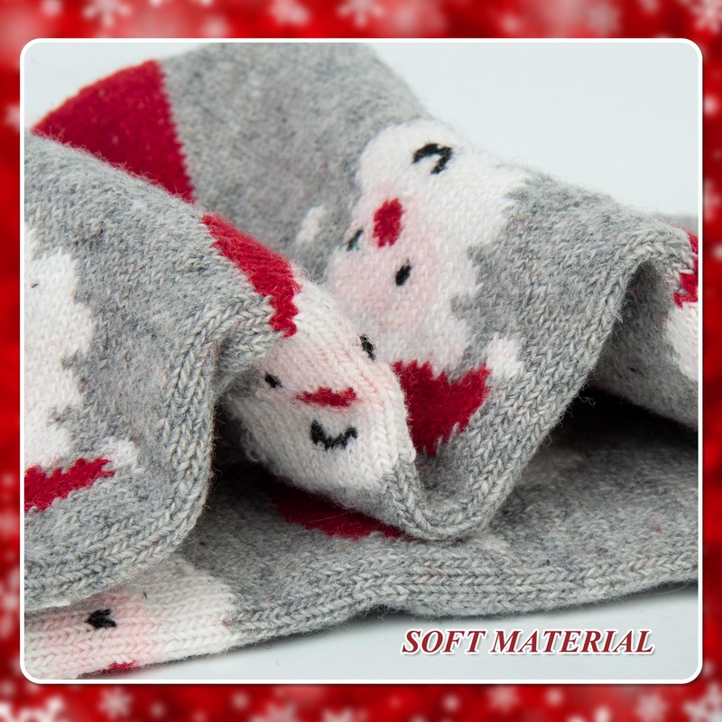 5 Pairs of Women's Wool Socks, Thick Socks for High-Quality