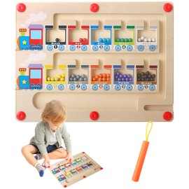 YELIY Laberinto Magnéticos - Juguetes Sensoriales Montessori - Juguete Educativo para Clasificar Colores y Conteo, Juguetes de Regalo de Viaje para niños y niñas