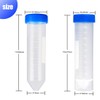 BITEFU 50 x 50 ml Test Tube, Plastic Centrifuge Tube,