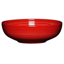 Fiesta® Bistro Coupe Extra Large Bowl 96 oz – Durable Ceramic, Lead-Free, Dishwasher/Microwave/Oven Safe – Made in USA - Scarlet