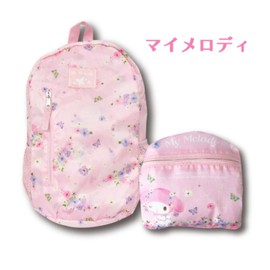 Hatayama Shoji 33202300 Watercolor Flower My Melody Folding Backpack H 15.0 x W 11.0 x D 5.1 inches (38 x 28 x 13 cm)