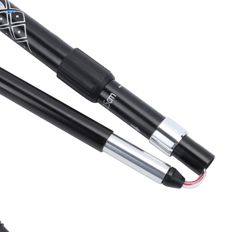 1Pair 5Sections Folding Damping Alpenstock Inner Lock Telescopic Hiking Walking