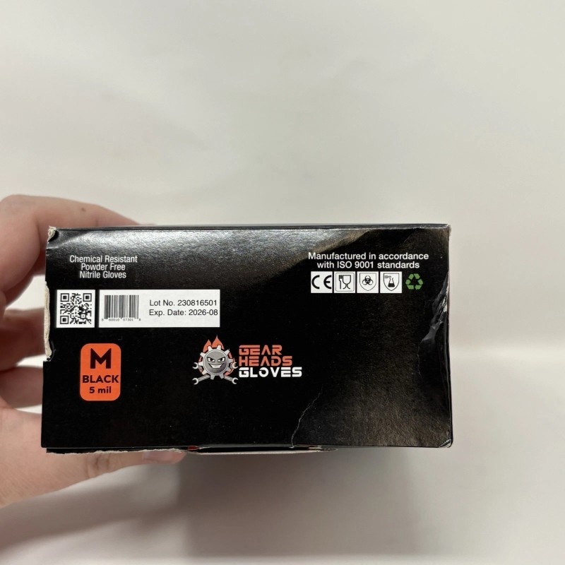 GEARHEADS NEW IN BOX - GEARHEADS Black Nitrile 5mil thick