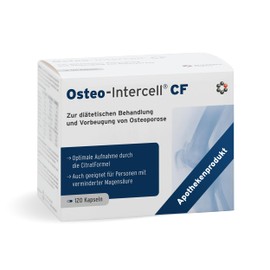 Osteo-Intercell CF (120 Capsules) - High Dose Calcium Citrate with Vitamin D3 K2 & Magnesium - For Dietary Treatment of Osteoporosis - High Bioavailability Thanks to Organic Citrate Form
