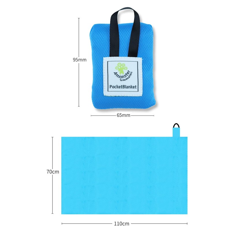 ANCLLO Pocket Picnic Blanket Waterproof Mini Camping Blanket for Outdoor