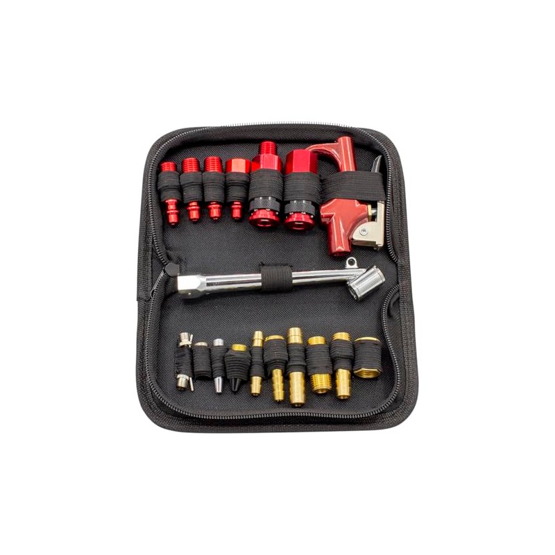 Tru-Flate 41-257 19 Piece Compressor Accesory Kit (With Storage Pouch)