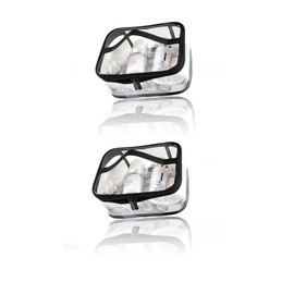 Honwor Travel Essential: 2-Pack Clear Waterproof Toiletry Bags with Handle & Zipper - Stay Organized & Stylish On-The-Go