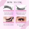 Fadlash Half Eyelashes Kit 3 Pieces, Half Eyelashes Wispy Cat