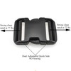 Generic 25mm Military-Grade Quick-Release Black Plastic Buckles - No-Sew Heavy