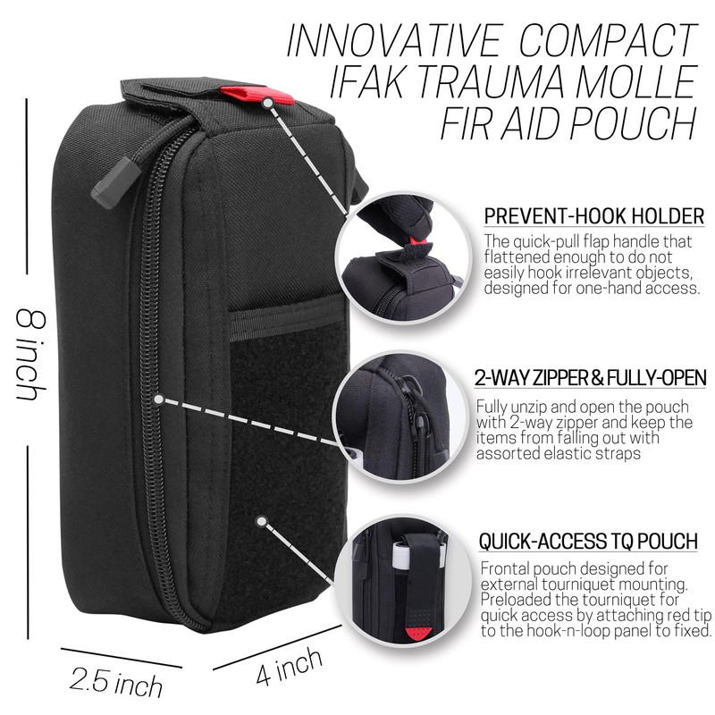 IFAK Med Trauma Kit, Multipurpose Molle Belt, EDC Bag, Tactical