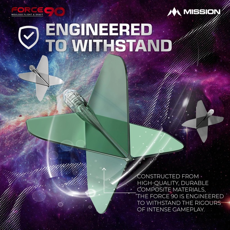 Mission Darts Force 90 | Integrated Precision Molded Dart Flight