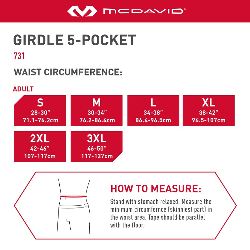 McDavid MD731-07-34 Girdle 5 Pocket Gry A/L