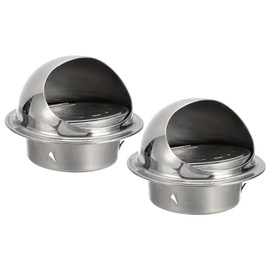 PATIKIL 4 Inch Dryer Vent Cover, 2 Pack Stainless Steel Round Dryers Vent Cover Outlet with Backdraft Damper Wall Vent Outside External Extractor Dryer Vent Cap for Bathroom Kitchen
