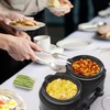 Sunvivi Double Slow Cooker,2 Pot Small Mini Crock Buffet Servers