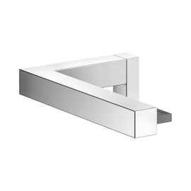 KEUCO Metal Toilet Roll Holder High Gloss Chrome Plated Toilet Roll Holder with Roll Brake for Bathroom and Guest Toilet Edition 90 Square