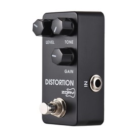 xinyee ZORY Guitar Distortion Effects Pedal LEVEL/TONE/GAIN DC 9V 6.35mm Input/Output Interface Aluminum Alloy Electric Guitar Distortion Effector with True Bypass