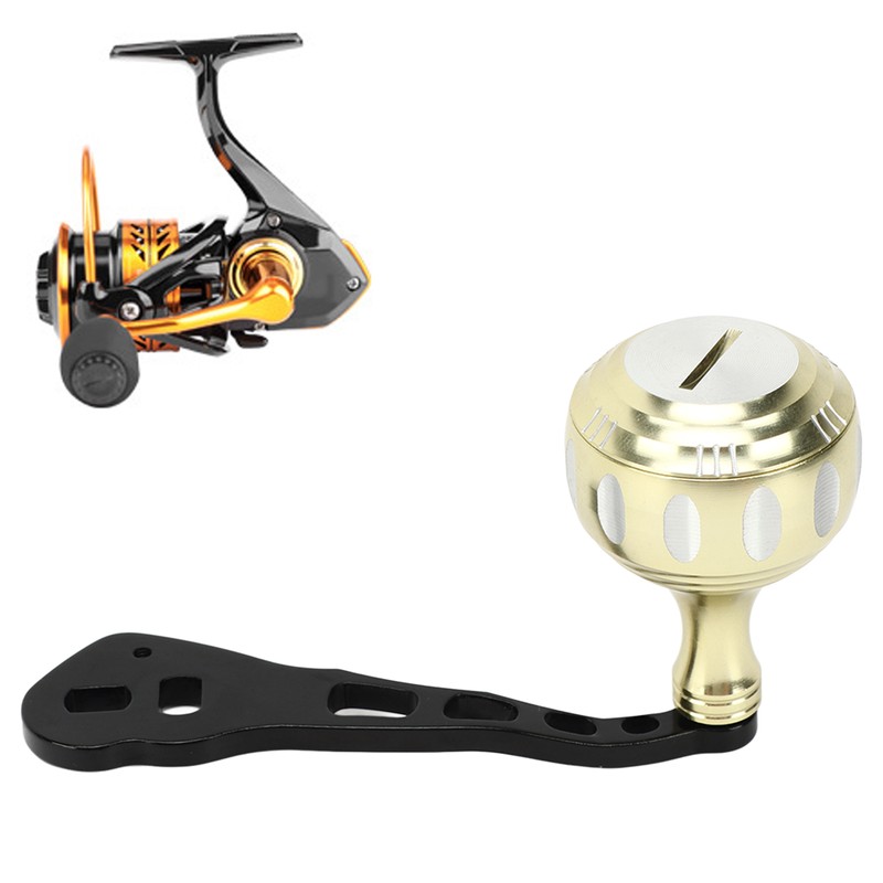 Fishing Reel Handle Aluminum Alloy Prevent Slip Ergonomic Replacement Baitcasting