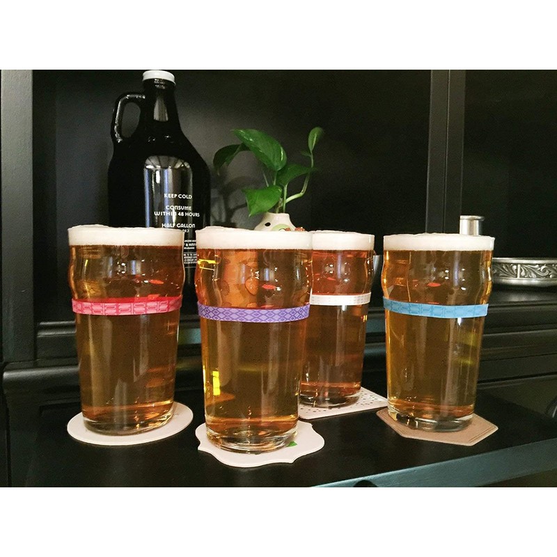 BevBands Drink Markers - Set of 16 in Reusable Tin