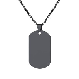Clepsidra® Collar para hombre con tag. Accesorios para hombre de acero inoxidable. Joyeria y accesorios. Cadena hombre con placa identificacion militar. Joyeria hombre. Necklace men. Men Jewerly