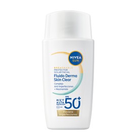 Protector Solar Facial NIVEA SUN Fluido Diario Derma Skin Clear Con Niacinamida Anti-Imperfecciones Fps50+, Acabado Seco 40Ml