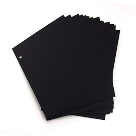 AIOR 30 Sheets / 60 Pages Scrapbooking Black Paper 26 x 18cm, Refill Pages for Leather Scrapbook Album 28 x 21cm