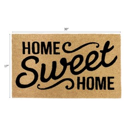 IRONGATE Welcome Doormat - Non Slip Dirt Trapping Home Sweet Home Coco Coir Door Mat - Low Profile Front - Indoor Outdoor Durable Easy Clean High Traffic Area Patio Entrance - 17 x 30