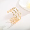 LILIE&WHITE Large Gold Bracelets for Women Hammered Bangle Bangle Adjustable
